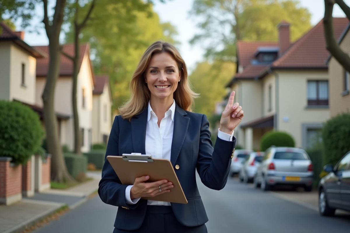 Agent immobilier présentant les différences entre un pavillon et une villa en France, illustrant l'impact de la définition sur le prix de vente